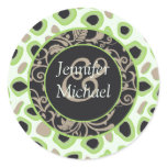 Green Wedding Favour Labels stickers