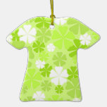 Green white flowers ornaments