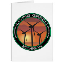Green Wind Michigan Greeting Card