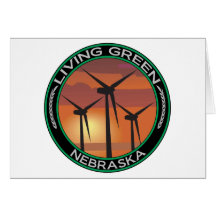 Green Wind Nebraska Greeting Card