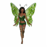 Green Wing Lady Faerie 2 - 3D Fairy - photo sculptures