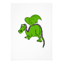 Green Winged Dragon Custom Invites