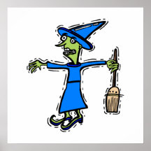 Green witch print