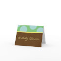 Green with Blue Dots Baby Shower Invitations cards