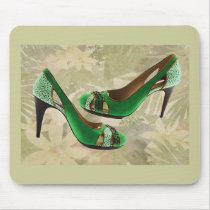 Green with Envy Pumps Mouse Pad