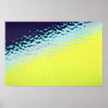 Green with light blue spatter posters