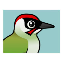 Green Woodpecker Postcard