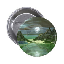 Green World Eagle Pinback Button