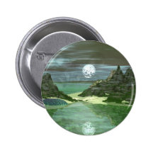 Green World Wolf Pin