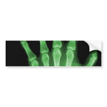 Green X-ray Skeleton Hand Bumper Stickers