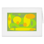 GREEN YELLOW BUBBLES GREETING CARD cards