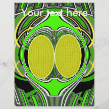 Green yellow superfly design full colour flyer