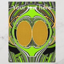 Green yellow superfly design personalized flyer