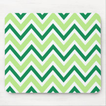 Green zigzag chevron pattern mousepad