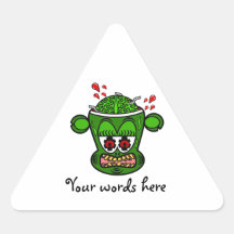 Green zombie monkey stickers