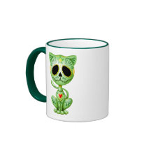 Green Zombie Sugar Kitten Mugs