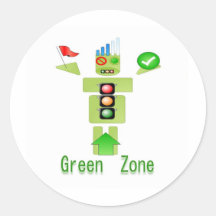 GREEN Zone Energy Efficient Only Round Stickers