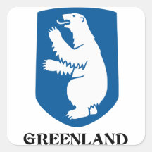 GREENLAND - emblem/symbol/coat of arms/flag Stickers