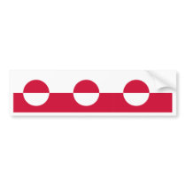 Greenland Flag Coat of Arms Bumper Sticker