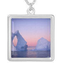 Greenland, Iceberg at sunset. Necklace