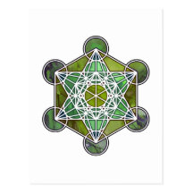 GreenMetatronCube Post Card