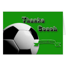GreenThanks Soccer Coach Cards
