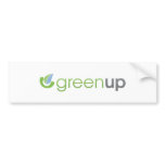 GreenUp Horizontal Logo bumper stickers