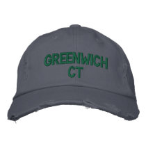 GREENWICH CT - EMBROIDERED CAP BASEBALL CAP
