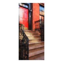 Greenwich Village Brownstone with Red Door Rack Card