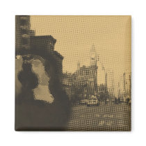 Greenwich Village & Gibson Fridge Magnets