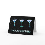Greeting Card - BLUE MARTINI