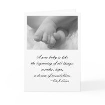 Greeting Card- for new baby with quote