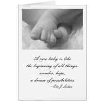 Greeting Card- for new baby with quote