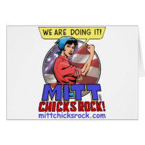 Greeting Card (Horizontal) - Mitt Chicks Rock!
