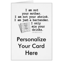 Greeting Card - I'M A BARTENDER