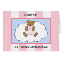 Greeting Card New Baby Girl -- Precious Gift