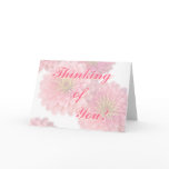 Greeting Card-Pink Zinnia
