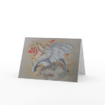Greeting Card - Silver Dragon