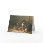 Greeting Card With Cute Dogs On Painting