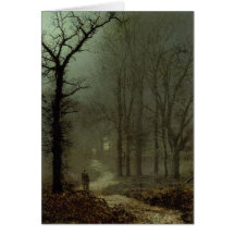 Greeting Card With John Atkinson Grimshaw Painting