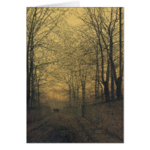 Greeting Card With John Atkinson Grimshaw Painting