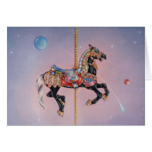 Greeting Cards - Petaluma Carousel Horse 1