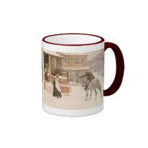 Greeting Postman by Macbeth, Vintage Victorian Art Mug