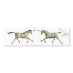 Greeting Unicorns Bumper Sticker bumper stickers