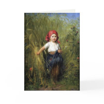 Greetingcard With Heinrich Hirt Painting