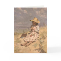 Greetingcard With Paul Peel Painting