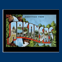 Greetings from Arkansas postcards