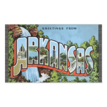 Greetings From Arkansas, Vintage Rectangular Sticker