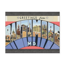 Greetings From Baltimore Md., Vintage Post Cards