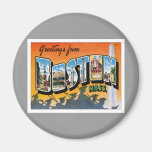 Greetings From Boston Massachusetts Fridge Magnet